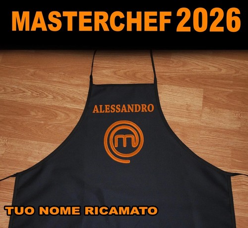 Grembiule masterchef ricamato - grembiule,